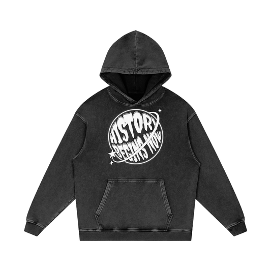 HISTORY BEGINS NOW™ Snow Washed Loose Cotton Hoodie